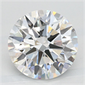 Lab Grown Diamond 2.36 Carats, Round with Excellent Cut, D Color, VVS2 Clarity and Certified by GIA