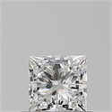 Diamante Natural 0.50 quilates, Princesa , Color E, claridad VVS2 y certificado GIA