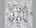 Natural Diamond 3.01 Carats, Princess with  Cut, F Color, SI2 Clarity and Certified by GIA