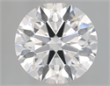 Lab Grown Diamond 2.11 Carats, Round with Excellent Cut, F Color, VS1 Clarity and Certified by GIA