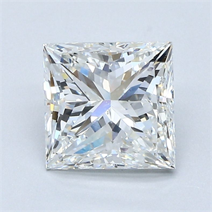 Picture of Natural Diamond 1.90 Carats, Princess with  Cut, G Color, VS1 Clarity and Certified by GIA