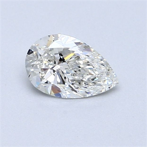 Picture of Natural Diamond 0.53 Carats, Pear with  Cut, G Color, VVS2 Clarity and Certified by GIA