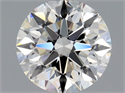 Natural Diamond 0.90 Carats, Round with Excellent Cut, H Color, VVS2 Clarity and Certified by GIA