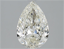 Natural Diamond 1.70 Carats, Pear with  Cut, J Color, SI1 Clarity and Certified by IGI