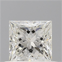 Natural Diamond 0.54 Carats, Princess with  Cut, I Color, VS2 Clarity and Certified by GIA