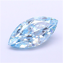 Picture of Lab Grown Diamond 1.67 Carats, Marquise with  Cut, Fancy Vivid Blue Color, VVS2 Clarity and Certified by IGI