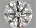 Natural Diamond 0.90 Carats, Round with Excellent Cut, J Color, SI2 Clarity and Certified by GIA