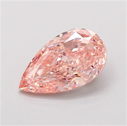Picture of Lab Grown Diamond 1.70 Carats, Pear with  Cut, Fancy Vivid Pink Color, VS1 Clarity and Certified by IGI