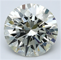 Natural Diamond 3.05 Carats, Round with Excellent Cut, J Color, SI2 Clarity and Certified by GIA
