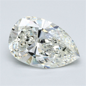 Picture of Natural Diamond 4.30 Carats, Pear with  Cut, J Color, SI1 Clarity and Certified by GIA