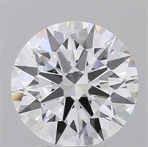 Picture of Lab Grown Diamond 2.55 Carats, Round with Excellent Cut, D Color, VVS1 Clarity and Certified by GIA