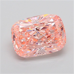 Picture of Lab Grown Diamond 6.09 Carats, CUSHION MODIFIED with  Cut, Fancy Vivid Pink Color, VVS2 Clarity and Certified by IGI