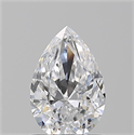 Natural Diamond 0.74 Carats, Pear with  Cut, D Color, VVS2 Clarity and Certified by GIA