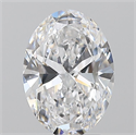 Natural Diamond 2.00 Carats, Oval with  Cut, D Color, SI1 Clarity and Certified by GIA