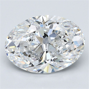 Picture of Natural Diamond 5.01 Carats, Oval with  Cut, E Color, SI2 Clarity and Certified by GIA