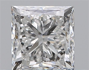 Picture of Natural Diamond 0.70 Carats, Princess with  Cut, F Color, SI2 Clarity and Certified by GIA