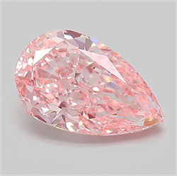 Picture of Lab Grown Diamond 2.06 Carats, Pear with  Cut, Fancy Vivid Pink Color, VS1 Clarity and Certified by IGI