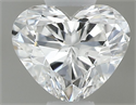 Natural Diamond 0.32 Carats, Heart with  Cut, E Color, VS2 Clarity and Certified by GIA
