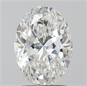 Natural Diamond 1.70 Carats, Oval with  Cut, F Color, SI1 Clarity and Certified by GIA