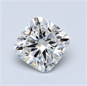 1.01 Carats, Cushion Diamond with  Cut, H Color, SI2 Clarity and Certified by IGI be