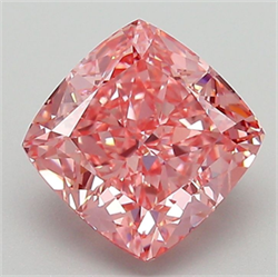 Picture of Lab Grown Diamond 2.46 Carats, CUSHION MODIFIED with  Cut, Fancy Vivid Pink Color, VVS2 Clarity and Certified by IGI