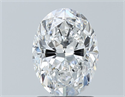 Natural Diamond 1.51 Carats, Oval with  Cut, D Color, SI1 Clarity and Certified by GIA