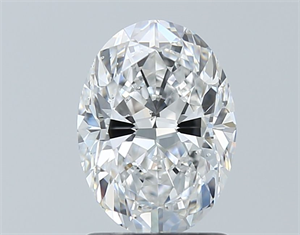 Picture of Natural Diamond 1.51 Carats, Oval with  Cut, D Color, SI1 Clarity and Certified by GIA