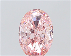 Picture of Lab Grown Diamond 4.02 Carats, Oval with  Cut, Fancy Intense Pink Color, VS1 Clarity and Certified by IGI