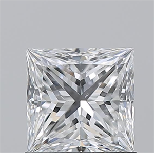 Picture of Natural Diamond 1.01 Carats, Princess with  Cut, E Color, SI1 Clarity and Certified by GIA