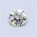 Diamante Natural 0.50 quilates, Redondo , Color L, claridad IF y certificado GIA