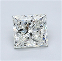 Natural Diamond 1.02 Carats, Princess with  Cut, J Color, VS1 Clarity and Certified by GIA