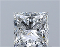 Natural Diamond 0.50 Carats, Princess with  Cut, G Color, VVS1 Clarity and Certified by GIA