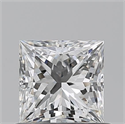 Natural Diamond 0.72 Carats, Princess with  Cut, G Color, VVS1 Clarity and Certified by GIA
