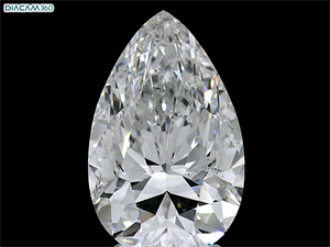 Picture of Natural Diamond 4.51 Carats, Pear with  Cut, D Color, I1 Clarity and Certified by GIA