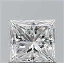 Natural Diamond 0.90 Carats, Princess with  Cut, G Color, VVS1 Clarity and Certified by GIA