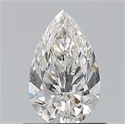Diamante Natural 0.70 quilates, De pera , Color H, claridad VVS2 y certificado GIA