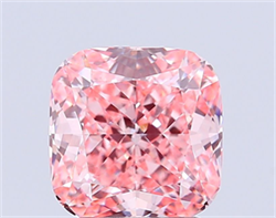 Picture of Lab Grown Diamond 3.53 Carats, CUSHION MODIFIED with  Cut, Fancy Vivid Pink Color, VVS2 Clarity and Certified by IGI