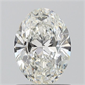 Natural Diamond 0.90 Carats, Oval with  Cut, H Color, SI1 Clarity and Certified by GIA