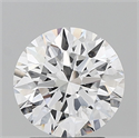Lab Grown Diamond 2.29 Carats, Round with Ideal Cut, D Color, IF Clarity and Certified by IGI