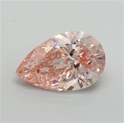 Picture of Lab Grown Diamond 6.80 Carats, Pear with  Cut, Fancy Vivid Pink Color, VVS2 Clarity and Certified by IGI