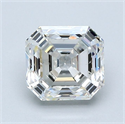 Natural Diamond 1.20 Carats, Asscher with  Cut, H Color, SI1 Clarity and Certified by GIA