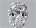 Natural Diamond 0.40 Carats, Oval with  Cut, D Color, SI1 Clarity and Certified by GIA