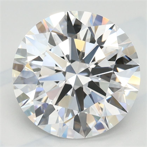 Picture of Lab Grown Diamond 2.45 Carats, Round with Ideal Cut, D Color, IF Clarity and Certified by IGI