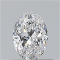 Natural Diamond 0.50 Carats, Oval with  Cut, D Color, VS2 Clarity and Certified by GIA