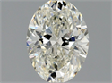 Natural Diamond 0.66 Carats, Oval with  Cut, J Color, SI1 Clarity and Certified by GIA