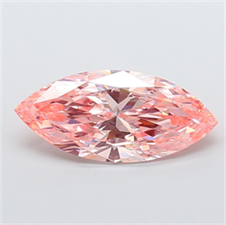 Picture of Lab Grown Diamond 5.01 Carats, Marquise with  Cut, Fancy Vivid Pink Color, VS2 Clarity and Certified by IGI