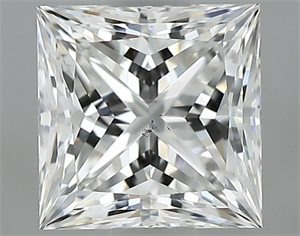 Picture of Natural Diamond 0.80 Carats, Princess with  Cut, F Color, SI1 Clarity and Certified by GIA