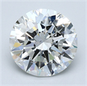 Natural Diamond 3.01 Carats, Round with Excellent Cut, H Color, VS2 Clarity and Certified by GIA