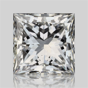 Picture of Natural Diamond 0.70 Carats, Princess with  Cut, E Color, VS2 Clarity and Certified by GIA