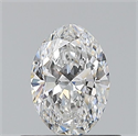 Natural Diamond 0.51 Carats, Oval with  Cut, D Color, VS2 Clarity and Certified by GIA